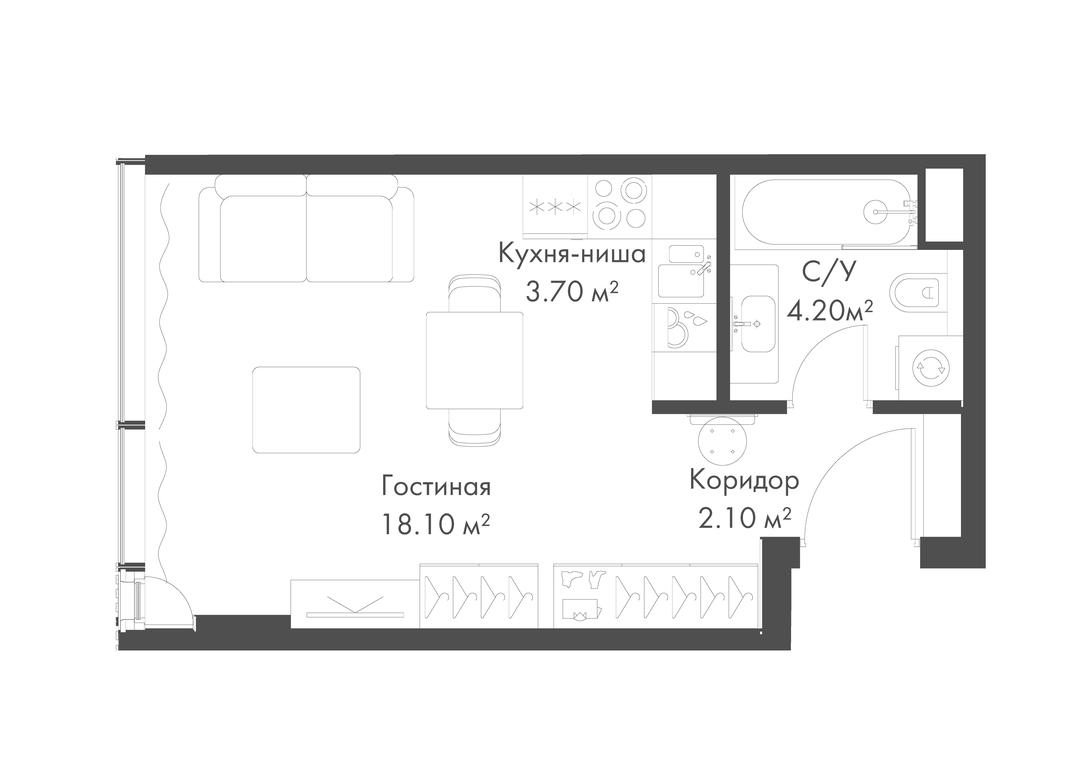 Apartment Sale, 28.1 sq. m. at Slava, Leningradskiy Avenue, 8с10, Moscow, Russia #1 Apartment Sale, 28.1 sq. m. at Slava, Leningradskiy Avenue, 8с10, Moscow, Russia #1