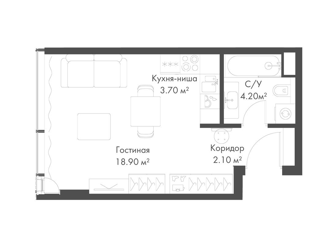 Apartment Sale, 28.9平方米 at Slava, Leningradskiy Avenue, 8с10, Moscow, Russia #1 Apartment Sale, 28.9平方米 at Slava, Leningradskiy Avenue, 8с10, Moscow, Russia #1