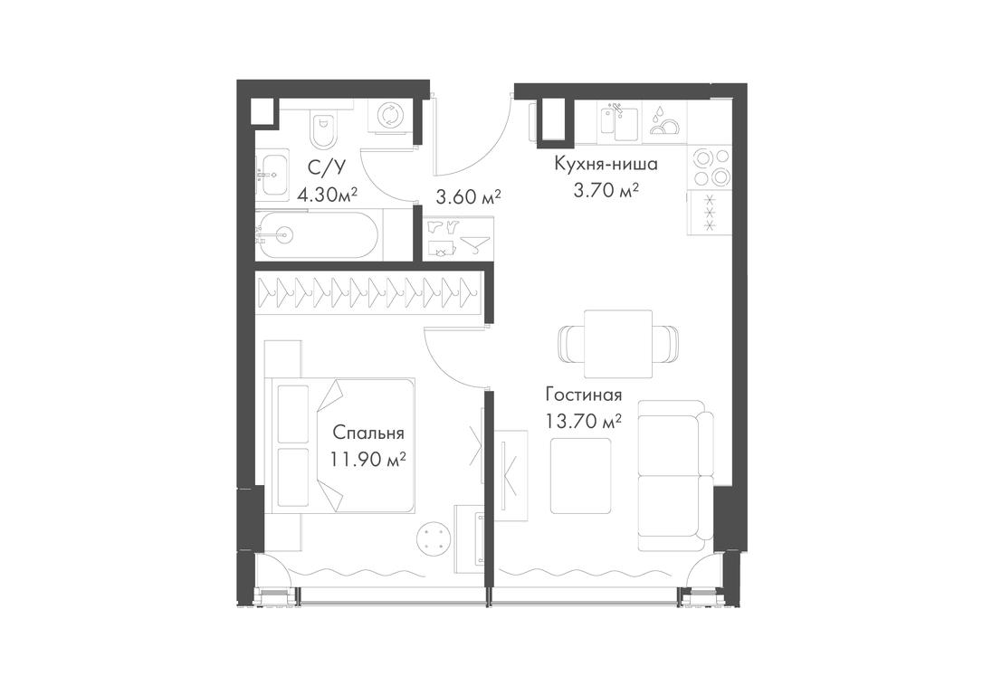 1-BD Apartment Sale, 37.2 sq. m. at Slava, Leningradskiy Avenue, 8с10, Moscow, Russia #1 1-BD Apartment Sale, 37.2 sq. m. at Slava, Leningradskiy Avenue, 8с10, Moscow, Russia #1