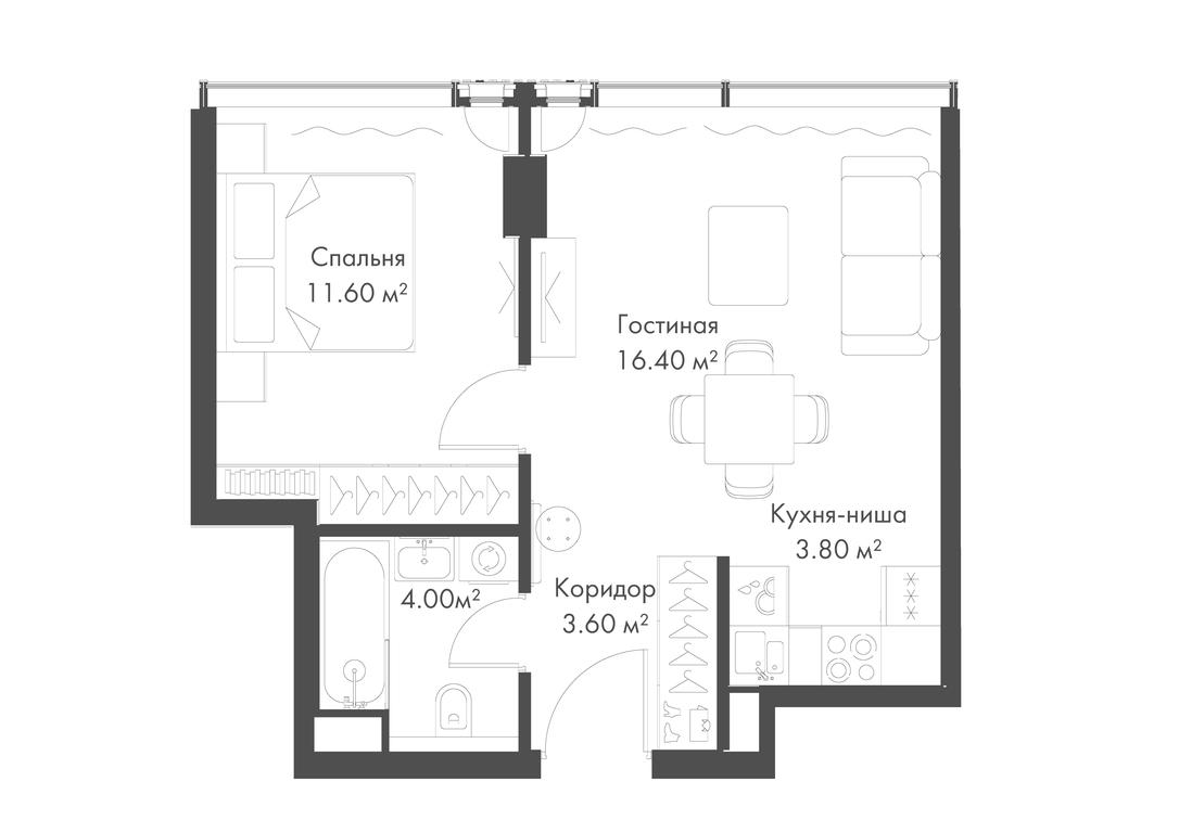 1-BD Apartment Sale, 39.4 sq. m. at Slava, Leningradskiy Avenue, 8с10, Moscow, Russia #1 1-BD Apartment Sale, 39.4 sq. m. at Slava, Leningradskiy Avenue, 8с10, Moscow, Russia #1