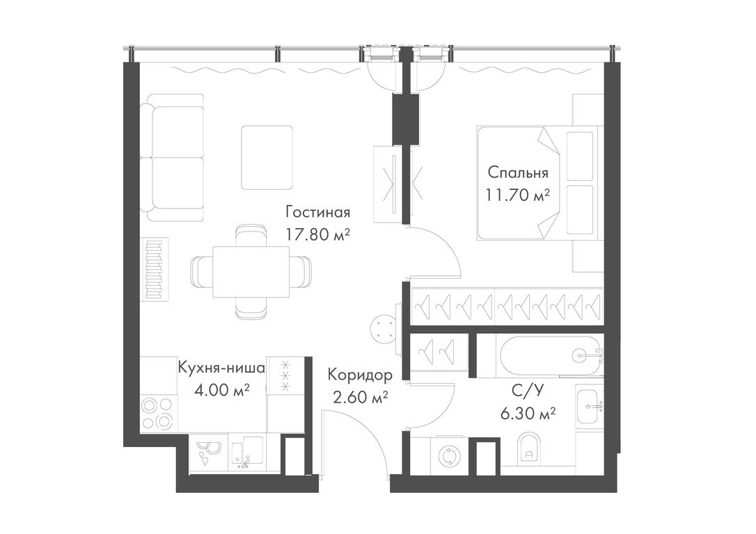 1-BD Apartment Sale, 42.4 sq. m. at Slava, Leningradskiy Avenue, 8с10, Moscow, Russia #1 1-BD Apartment Sale, 42.4 sq. m. at Slava, Leningradskiy Avenue, 8с10, Moscow, Russia #1
