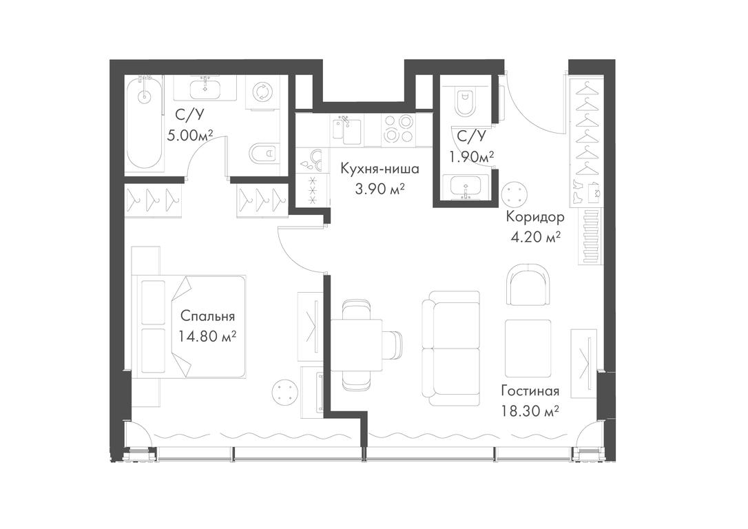 1-BD Apartment Sale, 48.1 sq. m. at Slava, Leningradskiy Avenue, 8с10, Moscow, Russia #1 1-BD Apartment Sale, 48.1 sq. m. at Slava, Leningradskiy Avenue, 8с10, Moscow, Russia #1