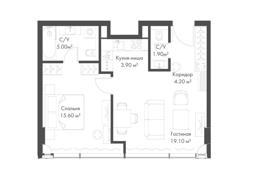 1-BD Apartment Sale, 49.7 sq. m. at Slava, Leningradskiy Avenue, 8с10, Moscow, Russia #1 1-BD Apartment Sale, 49.7 sq. m. at Slava, Leningradskiy Avenue, 8с10, Moscow, Russia #1