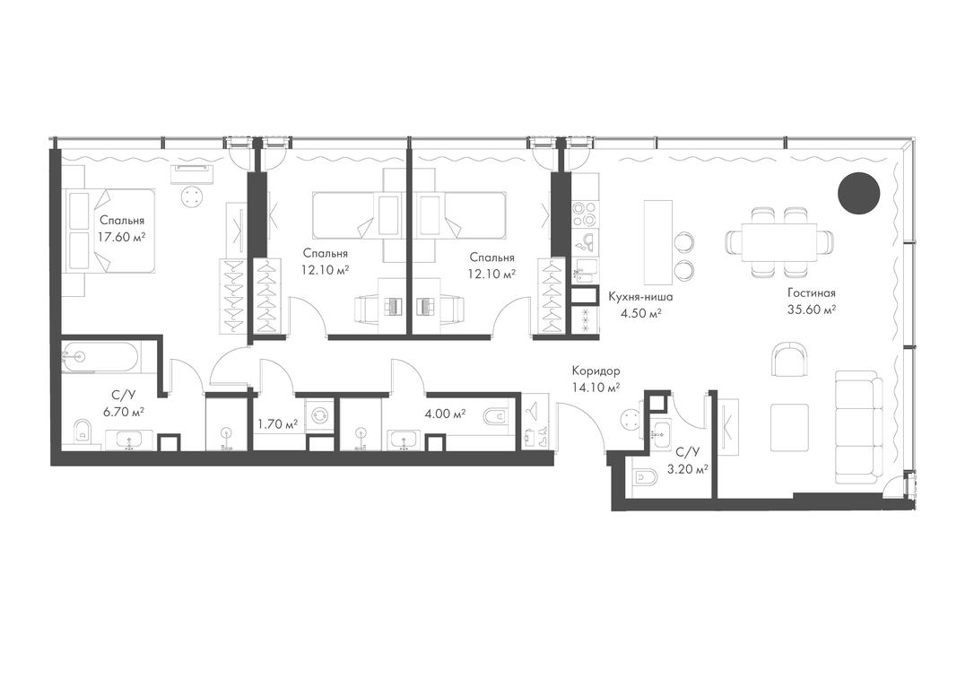 3-BD Apartment Sale, 111.6平方米 at Slava, Leningradskiy Avenue, 8с10, Moscow, Russia #1 3-BD Apartment Sale, 111.6平方米 at Slava, Leningradskiy Avenue, 8с10, Moscow, Russia #1