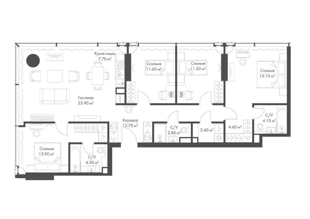 4-BD Apartment Sale, 115.6 sq. m. at Slava, Leningradskiy Avenue, 8с10, Moscow, Russia #1 4-BD Apartment Sale, 115.6 sq. m. at Slava, Leningradskiy Avenue, 8с10, Moscow, Russia #1