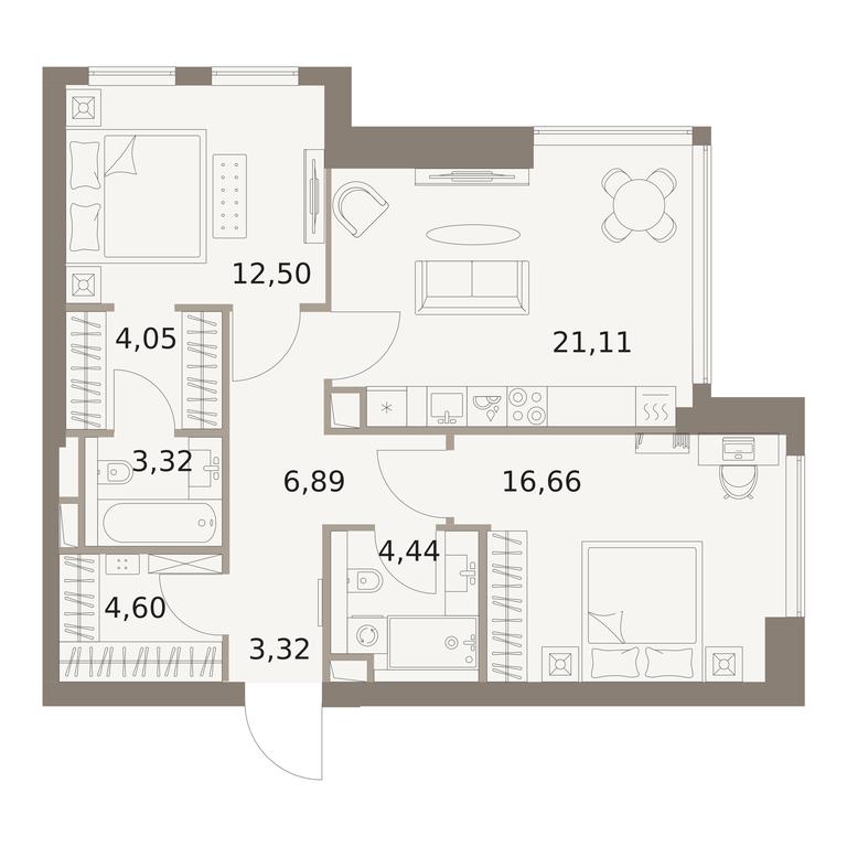 Продажа 2-комн. квартиры, 76,4 м² в ЖК «The Five (Зе Файв)», 5-й Донской проезд, вл21к6, Москва, Россия #1 Продажа 2-комн. квартиры, 76,4 м² в ЖК «The Five (Зе Файв)», 5-й Донской проезд, вл21к6, Москва, Россия #1