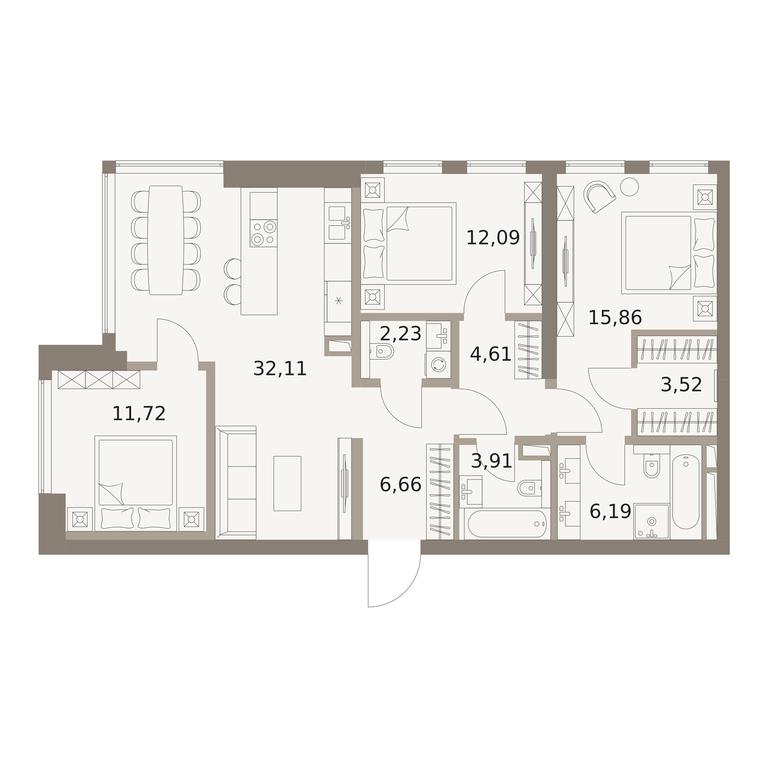 3-BD Apartment Sale, 98.9平方米 at The Five, 5th Donskoy Drive, вл21к6, Moscow, Russia #1 3-BD Apartment Sale, 98.9平方米 at The Five, 5th Donskoy Drive, вл21к6, Moscow, Russia #1
