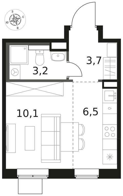 Apartment Sale, 23.5 sq. m. at 1 Himkinskij, zhiloy kompleks 1-y Khimkinskiy, kvartal Mezhdunarodny, mikrorayon Klyazma-Starbeyevo, Khimki, Moscow Region, Russia #1 Apartment Sale, 23.5 sq. m. at 1 Himkinskij, zhiloy kompleks 1-y Khimkinskiy, kvartal Mezhdunarodny, mikrorayon Klyazma-Starbeyevo, Khimki, Moscow Region, Russia #1