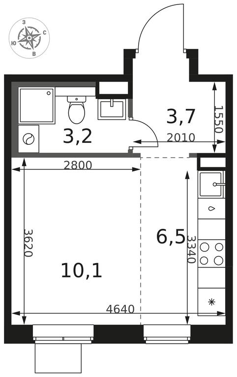 Apartment Sale, 23.5 sq. m. at 1 Himkinskij, zhiloy kompleks 1-y Khimkinskiy, kvartal Mezhdunarodny, mikrorayon Klyazma-Starbeyevo, Khimki, Moscow Region, Russia #2 Apartment Sale, 23.5 sq. m. at 1 Himkinskij, zhiloy kompleks 1-y Khimkinskiy, kvartal Mezhdunarodny, mikrorayon Klyazma-Starbeyevo, Khimki, Moscow Region, Russia #2