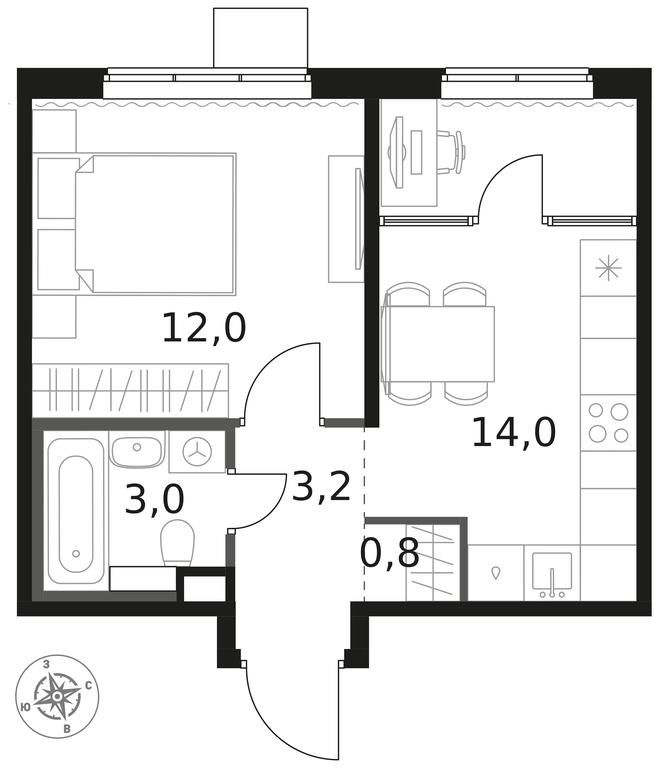 1-BD Apartment Sale, 33平方米 at 1 Himkinskij, zhiloy kompleks 1-y Khimkinskiy, kvartal Mezhdunarodny, mikrorayon Klyazma-Starbeyevo, Khimki, Moscow Region, Russia #1 1-BD Apartment Sale, 33平方米 at 1 Himkinskij, zhiloy kompleks 1-y Khimkinskiy, kvartal Mezhdunarodny, mikrorayon Klyazma-Starbeyevo, Khimki, Moscow Region, Russia #1