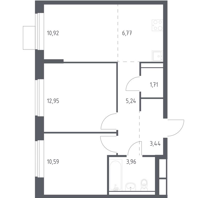 1-BD Apartment Sale, 55.58 sq. m. at Prigorod Lesnoe, Molodyozhny bulvar, 6, derevnya Misaylovo, Leninskiy City District, Moscow Region, Russia #1 1-BD Apartment Sale, 55.58 sq. m. at Prigorod Lesnoe, Molodyozhny bulvar, 6, derevnya Misaylovo, Leninskiy City District, Moscow Region, Russia #1