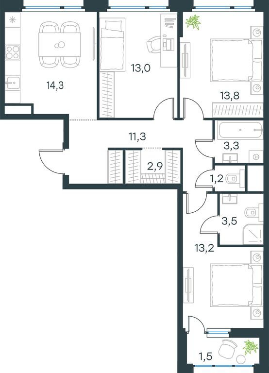 2-BD Apartment Sale, 78 sq. m. at Gorod V lesu, Gorod V Lesu Residential Complex, Village of Otradnoye, Krasnogorsk Urban District, Moscow Region, Russia #1 2-BD Apartment Sale, 78 sq. m. at Gorod V lesu, Gorod V Lesu Residential Complex, Village of Otradnoye, Krasnogorsk Urban District, Moscow Region, Russia #1