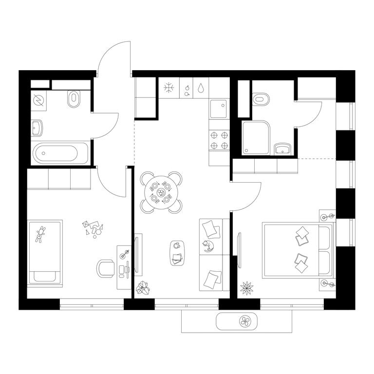 2-BD Apartment Sale, 51.6 sq. m. at Salarevo Park, Salaryevskaya Street, 8к1, Moskovskiy Settlement, Moscow, Russia #1 2-BD Apartment Sale, 51.6 sq. m. at Salarevo Park, Salaryevskaya Street, 8к1, Moskovskiy Settlement, Moscow, Russia #1