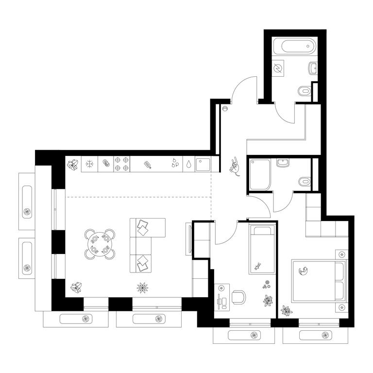 2-BD Apartment Sale, 64.9 sq. m. at Salarevo Park, Salaryevskaya Street, 8к1, Moskovskiy Settlement, Moscow, Russia #1 2-BD Apartment Sale, 64.9 sq. m. at Salarevo Park, Salaryevskaya Street, 8к1, Moskovskiy Settlement, Moscow, Russia #1