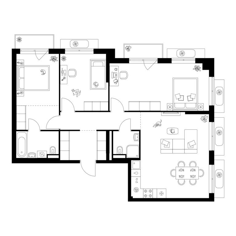 3-BD Apartment Sale, 87 sq. m. at Salarevo Park, Salaryevskaya Street, 8к1, Moskovskiy Settlement, Moscow, Russia #1 3-BD Apartment Sale, 87 sq. m. at Salarevo Park, Salaryevskaya Street, 8к1, Moskovskiy Settlement, Moscow, Russia #1