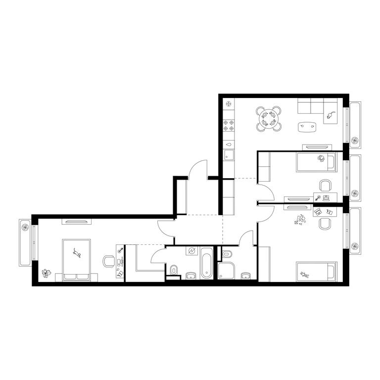 3-BD Apartment Sale, 88.6 sq. m. at Salarevo Park, Salaryevskaya Street, 8к1, Moskovskiy Settlement, Moscow, Russia #1 3-BD Apartment Sale, 88.6 sq. m. at Salarevo Park, Salaryevskaya Street, 8к1, Moskovskiy Settlement, Moscow, Russia #1