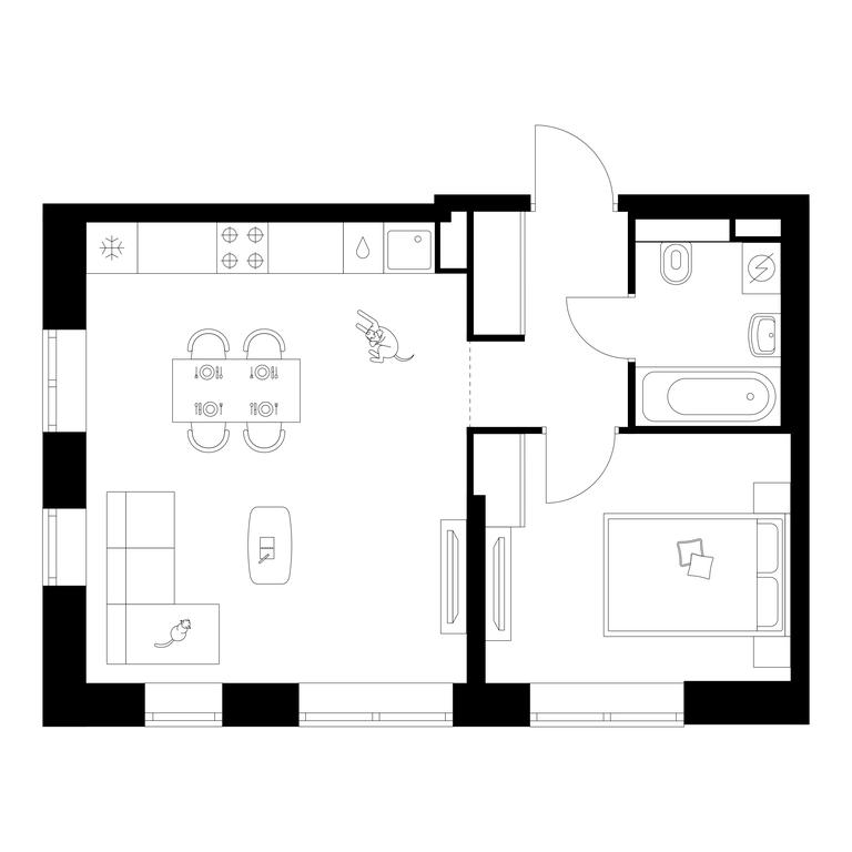 Продажа 1-комн. квартиры, 42,5 м² в ЖК «Саларьево парк», Саларьевская улица, 8к1, поселение Московский, Москва, Россия #1
