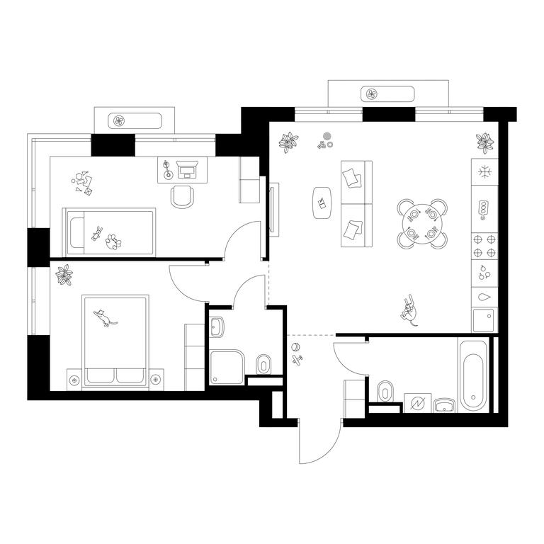 2-BD Apartment Sale, 56.6 sq. m. at Salarevo Park, Salaryevskaya Street, 8к1, Moskovskiy Settlement, Moscow, Russia #1 2-BD Apartment Sale, 56.6 sq. m. at Salarevo Park, Salaryevskaya Street, 8к1, Moskovskiy Settlement, Moscow, Russia #1
