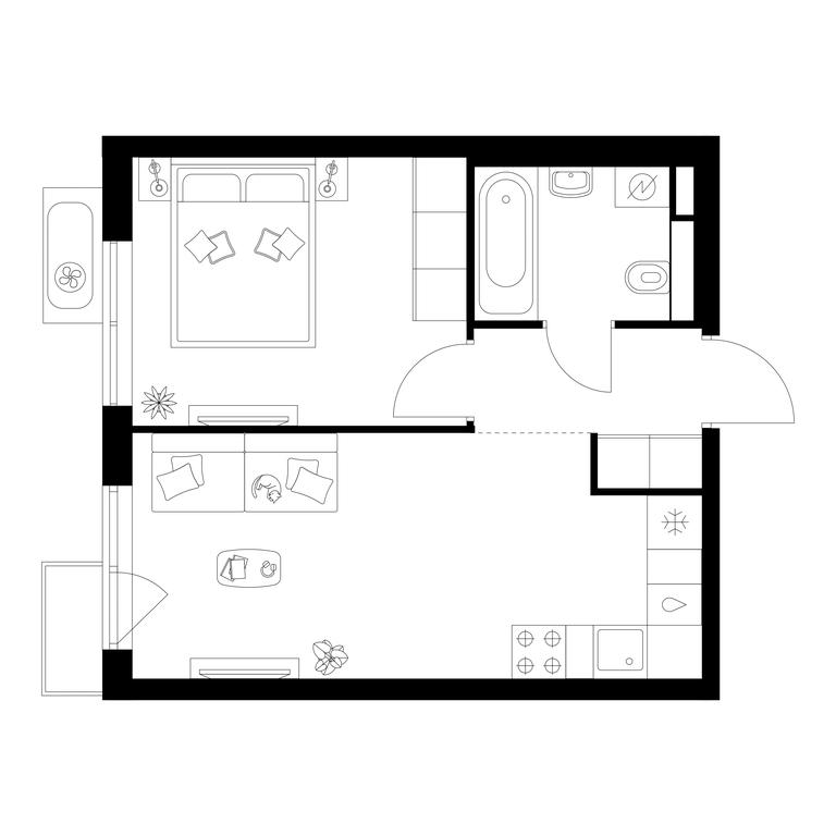 1-BD Apartment Sale, 34.9 sq. m. at Salarevo Park, Salaryevskaya Street, 8к1, Moskovskiy Settlement, Moscow, Russia #1 1-BD Apartment Sale, 34.9 sq. m. at Salarevo Park, Salaryevskaya Street, 8к1, Moskovskiy Settlement, Moscow, Russia #1