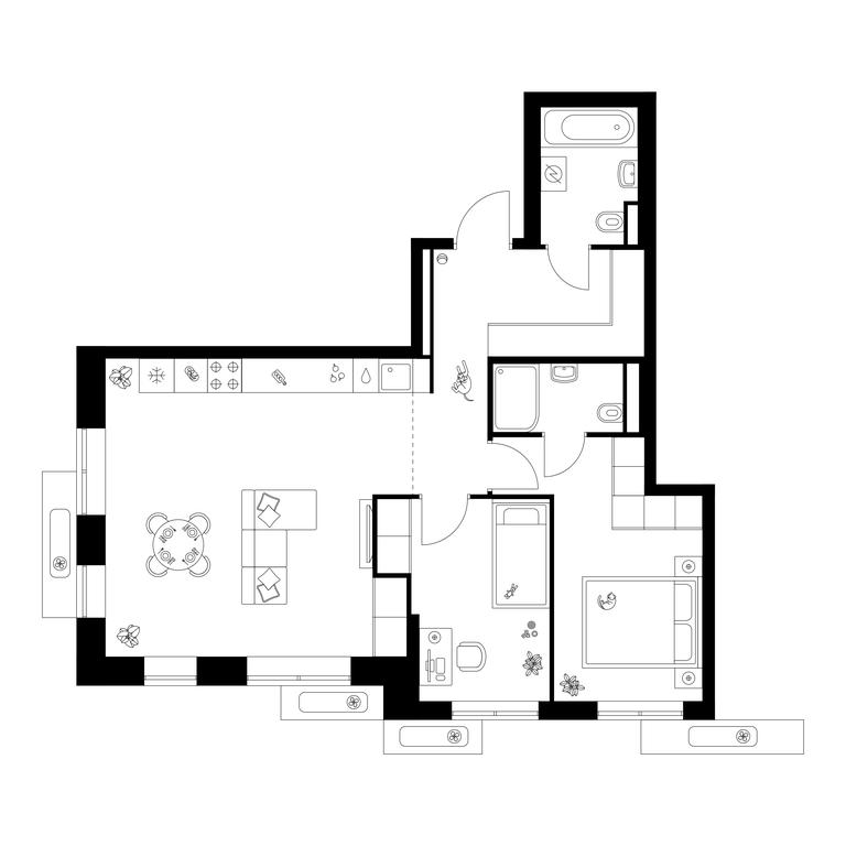 2-BD Apartment Sale, 64.7 sq. m. at Salarevo Park, Salaryevskaya Street, 8к1, Moskovskiy Settlement, Moscow, Russia #1 2-BD Apartment Sale, 64.7 sq. m. at Salarevo Park, Salaryevskaya Street, 8к1, Moskovskiy Settlement, Moscow, Russia #1