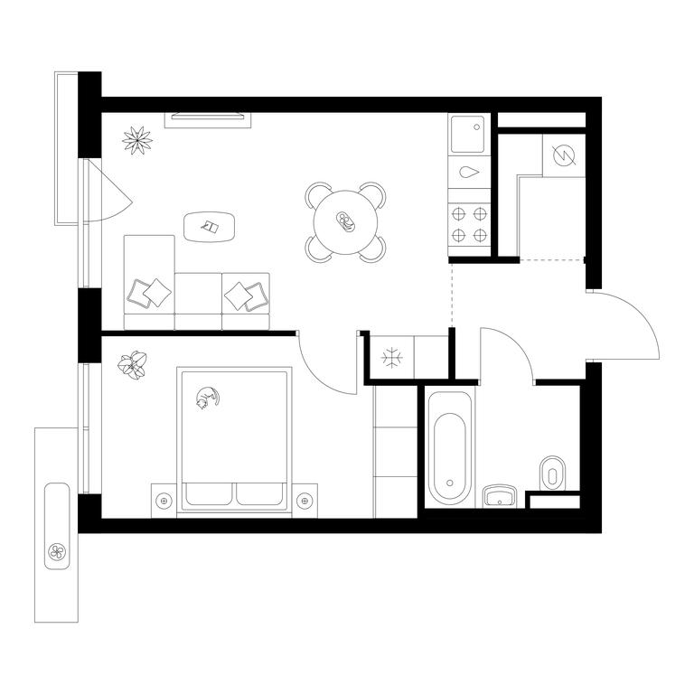 1-BD Apartment Sale, 35.9平方米 at Salarevo Park, Salaryevskaya Street, 8к1, Moskovskiy Settlement, Moscow, Russia #1 1-BD Apartment Sale, 35.9平方米 at Salarevo Park, Salaryevskaya Street, 8к1, Moskovskiy Settlement, Moscow, Russia #1