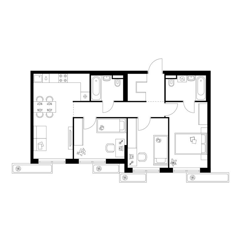 Продажа 3-комн. квартиры, 65,3 м² в ЖК «Саларьево парк», Саларьевская улица, 8к1, поселение Московский, Москва, Россия #1 Продажа 3-комн. квартиры, 65,3 м² в ЖК «Саларьево парк», Саларьевская улица, 8к1, поселение Московский, Москва, Россия #1