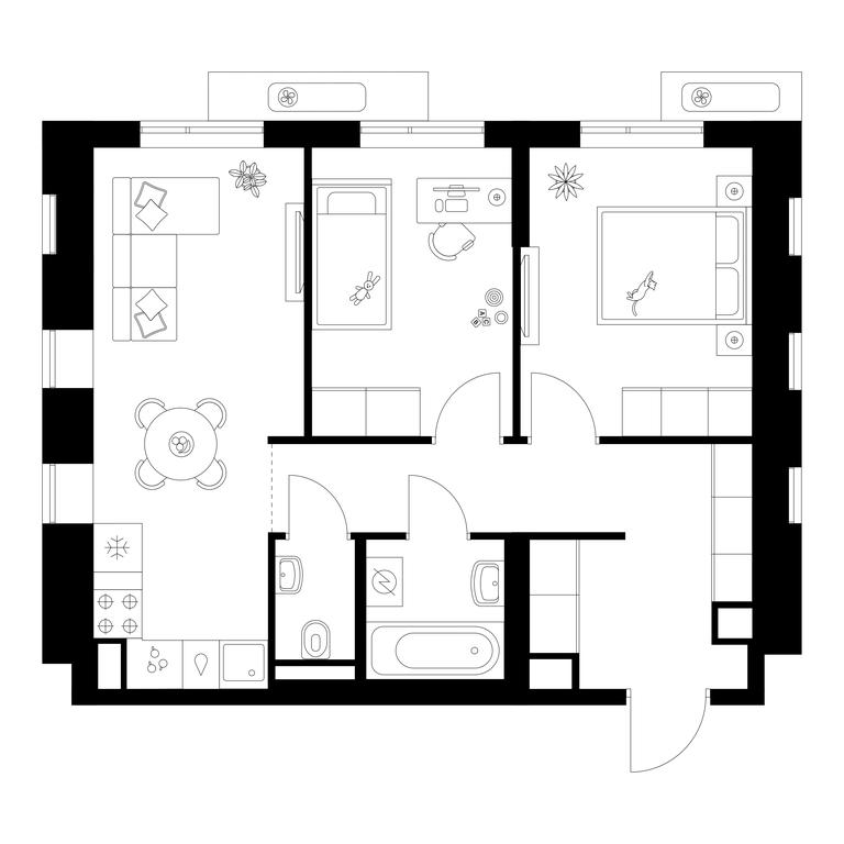 2-BD Apartment Sale, 49.6 sq. m. at Salarevo Park, Salaryevskaya Street, 8к1, Moskovskiy Settlement, Moscow, Russia #1 2-BD Apartment Sale, 49.6 sq. m. at Salarevo Park, Salaryevskaya Street, 8к1, Moskovskiy Settlement, Moscow, Russia #1