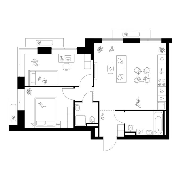 2-BD Apartment Sale, 56.6 sq. m. at Salarevo Park, Salaryevskaya Street, 8к1, Moskovskiy Settlement, Moscow, Russia #1 2-BD Apartment Sale, 56.6 sq. m. at Salarevo Park, Salaryevskaya Street, 8к1, Moskovskiy Settlement, Moscow, Russia #1