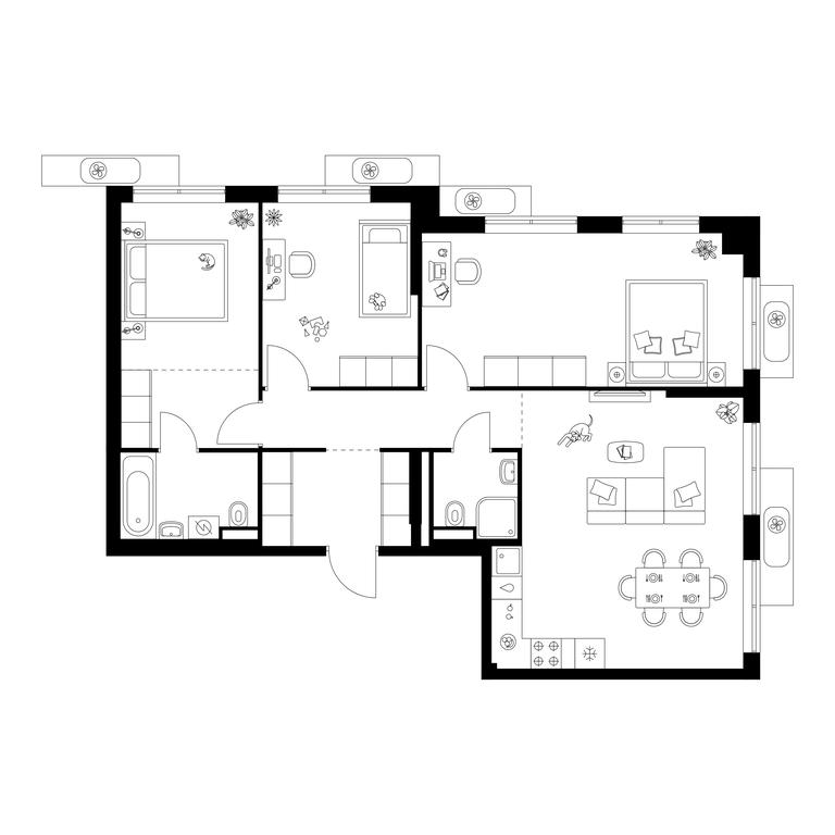 3-BD Apartment Sale, 85.8 sq. m. at Salarevo Park, Salaryevskaya Street, 8к1, Moskovskiy Settlement, Moscow, Russia #1 3-BD Apartment Sale, 85.8 sq. m. at Salarevo Park, Salaryevskaya Street, 8к1, Moskovskiy Settlement, Moscow, Russia #1