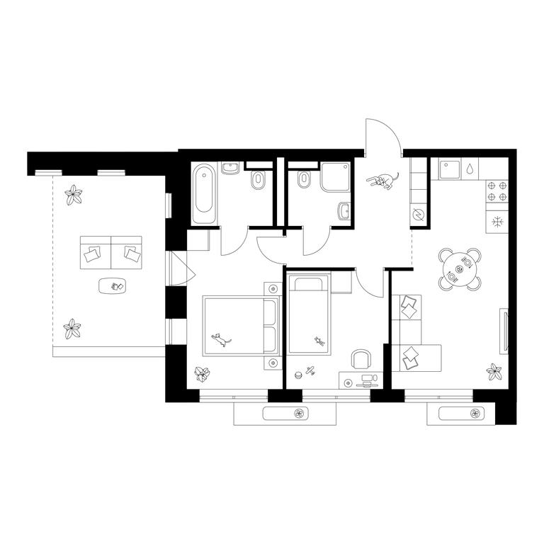 2-BD Apartment Sale, 52.8 sq. m. at Salarevo Park, Salaryevskaya Street, 8к1, Moskovskiy Settlement, Moscow, Russia #1 2-BD Apartment Sale, 52.8 sq. m. at Salarevo Park, Salaryevskaya Street, 8к1, Moskovskiy Settlement, Moscow, Russia #1