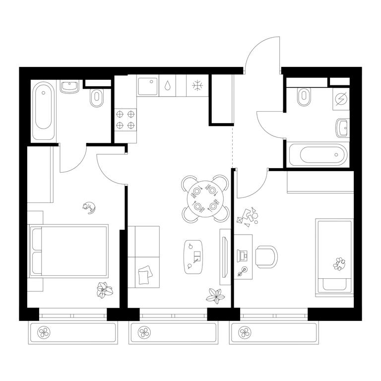 2-BD Apartment Sale, 51.7 sq. m. at Salarevo Park, Salaryevskaya Street, 8к1, Moskovskiy Settlement, Moscow, Russia #1 2-BD Apartment Sale, 51.7 sq. m. at Salarevo Park, Salaryevskaya Street, 8к1, Moskovskiy Settlement, Moscow, Russia #1