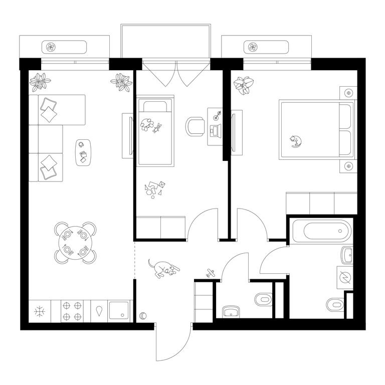 2-BD Apartment Sale, 56.4 sq. m. at Salarevo Park, Salaryevskaya Street, 8к1, Moskovskiy Settlement, Moscow, Russia #1 2-BD Apartment Sale, 56.4 sq. m. at Salarevo Park, Salaryevskaya Street, 8к1, Moskovskiy Settlement, Moscow, Russia #1