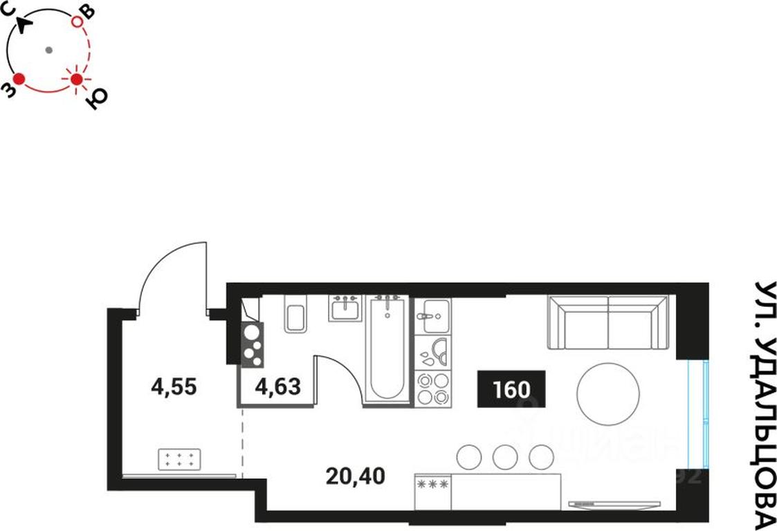 Apartment Sale, 29.2平方米 at Innovator, Michurinsky Avenue, Moscow, Russia #1