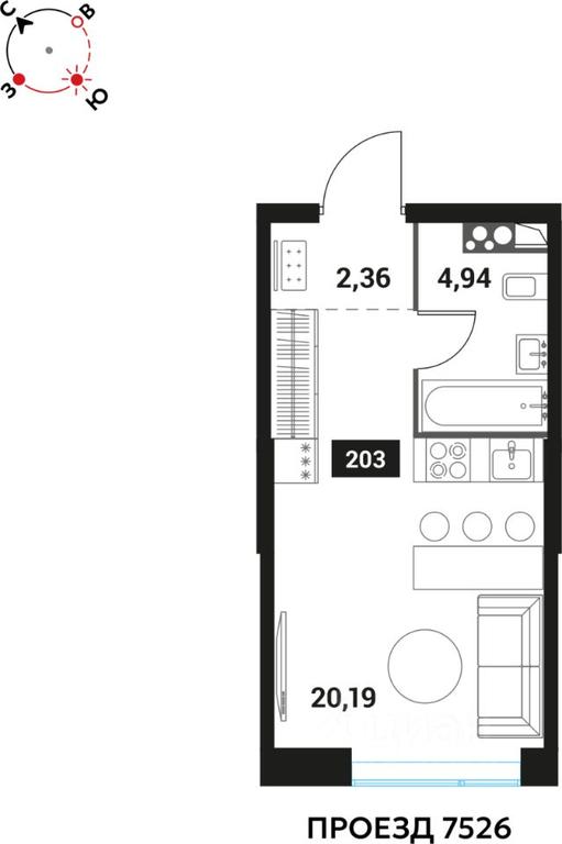 Apartment Sale, 27.61 sq. m. at Innovator, Michurinsky Avenue, Moscow, Russia #1