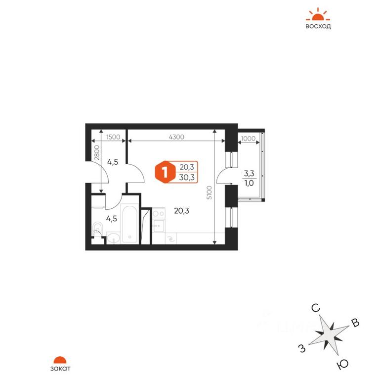 Apartment Sale, 30.3 sq. m. at Ideal, Proyektnaya ulitsa, Gagarina Microdistrict, Balashikha, Moscow Region, Russia #1 Apartment Sale, 30.3 sq. m. at Ideal, Proyektnaya ulitsa, Gagarina Microdistrict, Balashikha, Moscow Region, Russia #1