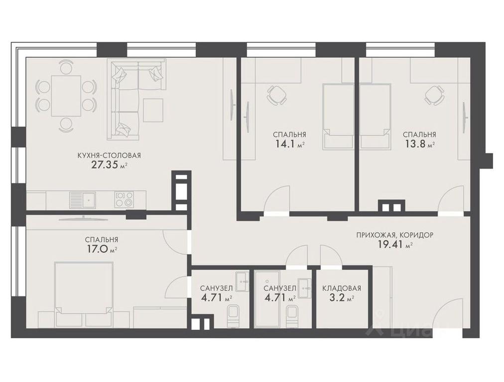 3-BD Apartment Sale, 106.5平方米 at Vnukovo Country Club (Vnukovo Kantri Klab), Lugovaya ulitsa, derevnya Rogozinino, Pervomayskoye Settlement, Moscow, Russia #1 3-BD Apartment Sale, 106.5平方米 at Vnukovo Country Club (Vnukovo Kantri Klab), Lugovaya ulitsa, derevnya Rogozinino, Pervomayskoye Settlement, Moscow, Russia #1