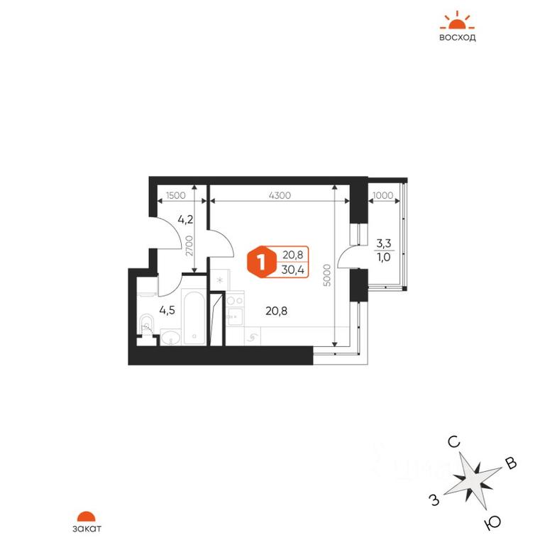 Apartment Sale, 30.4 sq. m. at Ideal, Proyektnaya ulitsa, Gagarina Microdistrict, Balashikha, Moscow Region, Russia #1 Apartment Sale, 30.4 sq. m. at Ideal, Proyektnaya ulitsa, Gagarina Microdistrict, Balashikha, Moscow Region, Russia #1