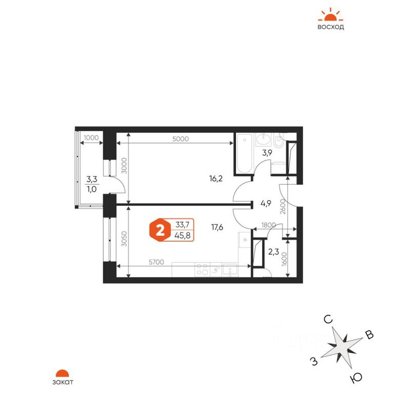 1-BD Apartment Sale, 45.8平方米 at Ideal, Proyektnaya ulitsa, Gagarina Microdistrict, Balashikha, Moscow Region, Russia #1 1-BD Apartment Sale, 45.8平方米 at Ideal, Proyektnaya ulitsa, Gagarina Microdistrict, Balashikha, Moscow Region, Russia #1