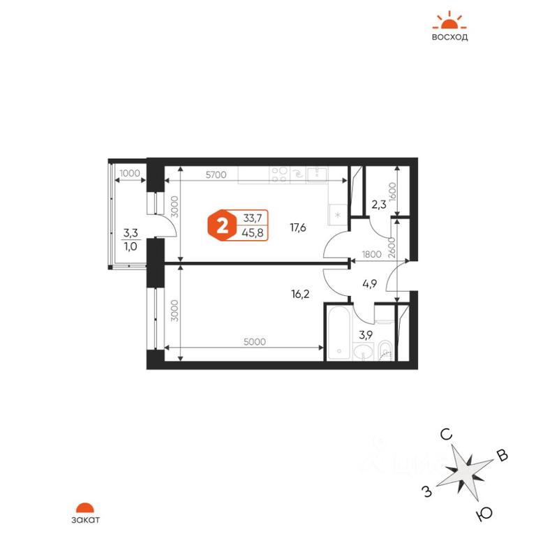 1-BD Apartment Sale, 45.8平方米 at Ideal, Proyektnaya ulitsa, Gagarina Microdistrict, Balashikha, Moscow Region, Russia #1 1-BD Apartment Sale, 45.8平方米 at Ideal, Proyektnaya ulitsa, Gagarina Microdistrict, Balashikha, Moscow Region, Russia #1