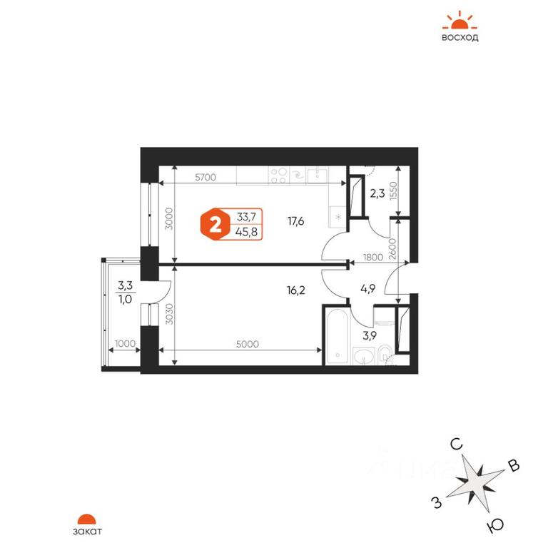 1-BD Apartment Sale, 45.8平方米 at Ideal, Proyektnaya ulitsa, Gagarina Microdistrict, Balashikha, Moscow Region, Russia #1 1-BD Apartment Sale, 45.8平方米 at Ideal, Proyektnaya ulitsa, Gagarina Microdistrict, Balashikha, Moscow Region, Russia #1