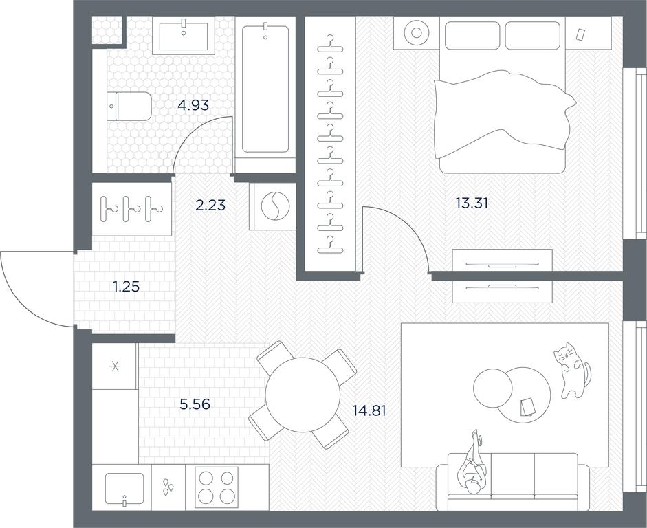 Apartment Sale, 42.09 sq. m. at TATE, Vetkina Street, Moscow, Russia #1 Apartment Sale, 42.09 sq. m. at TATE, Vetkina Street, Moscow, Russia #1