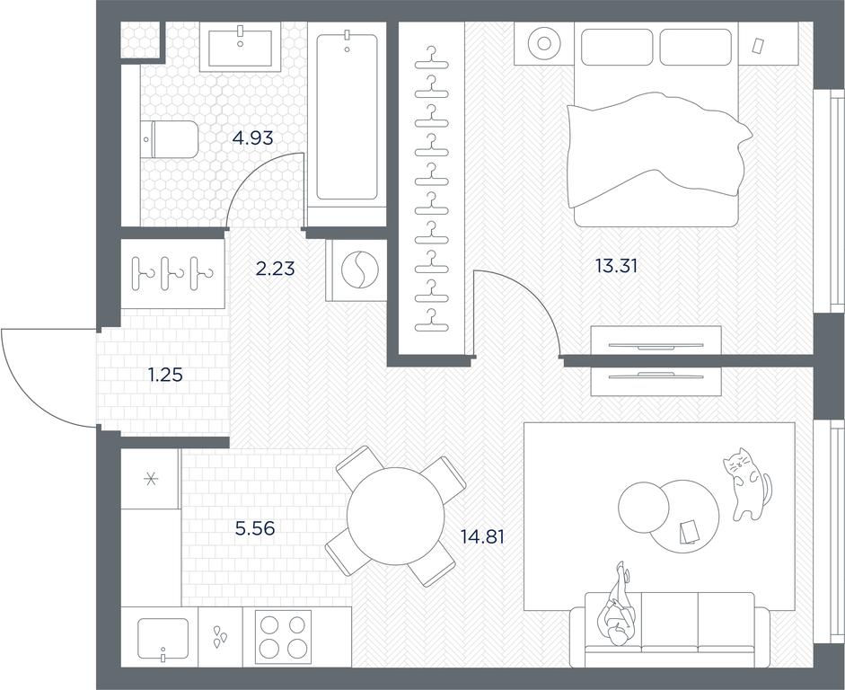 Apartment Sale, 42.09 sq. m. at TATE, Vetkina Street, Moscow, Russia #1 Apartment Sale, 42.09 sq. m. at TATE, Vetkina Street, Moscow, Russia #1