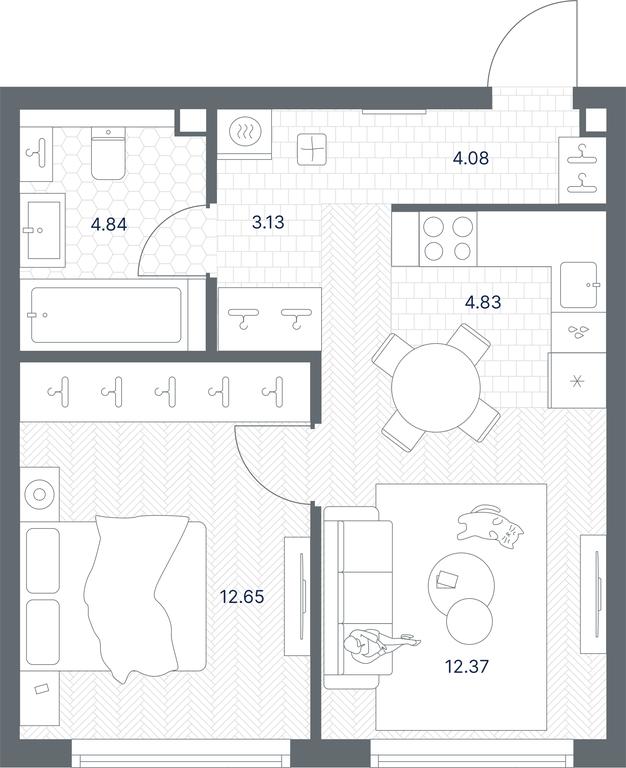 Apartment Sale, 41.9 sq. m. at TATE, Vetkina Street, Moscow, Russia #1 Apartment Sale, 41.9 sq. m. at TATE, Vetkina Street, Moscow, Russia #1