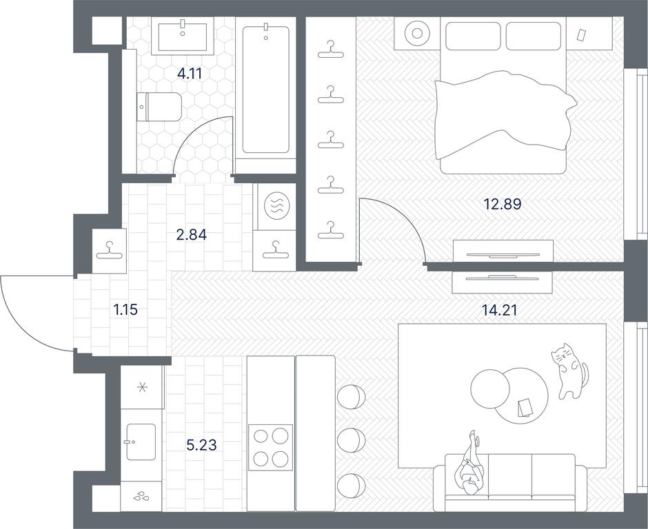 Apartment Sale, 40.43 sq. m. at TATE, Vetkina Street, Moscow, Russia #1