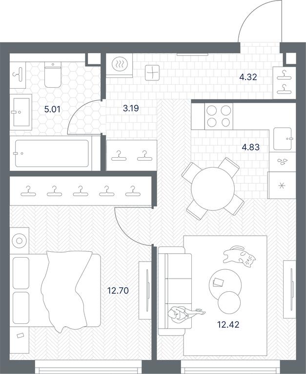 Apartment Sale, 42.81 sq. m. at TATE, Vetkina Street, Moscow, Russia #1 Apartment Sale, 42.81 sq. m. at TATE, Vetkina Street, Moscow, Russia #1