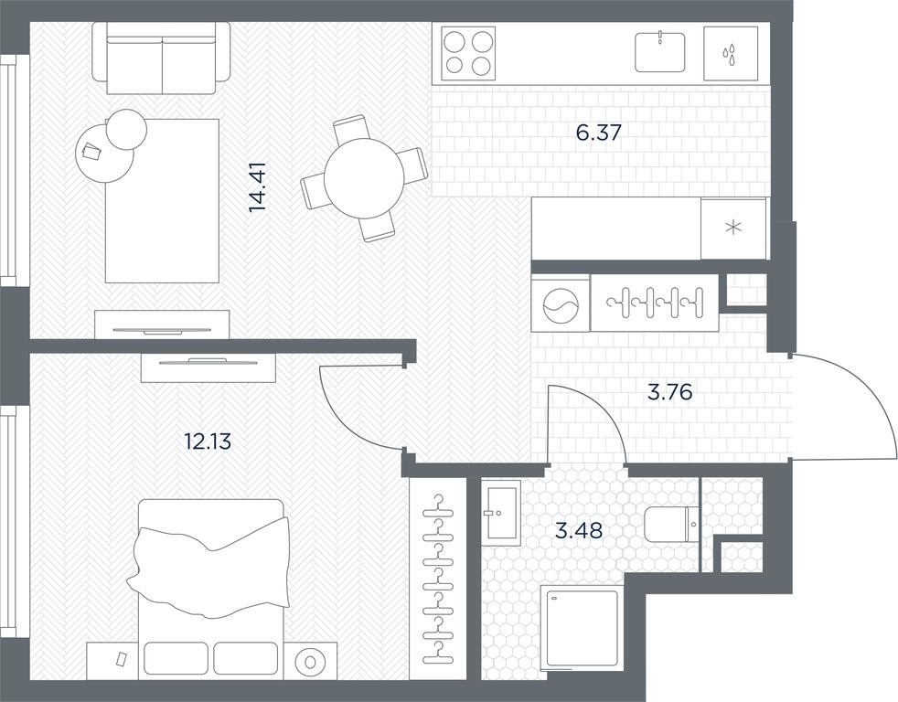 Apartment Sale, 40.15 sq. m. at TATE, Vetkina Street, Moscow, Russia #1