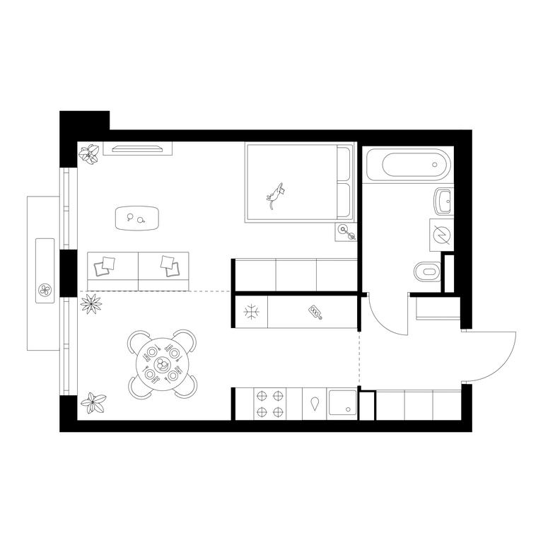 1-BD Apartment Sale, 35.1 sq. m. at Salarevo Park, Salaryevskaya Street, 8к1, Moskovskiy Settlement, Moscow, Russia #1