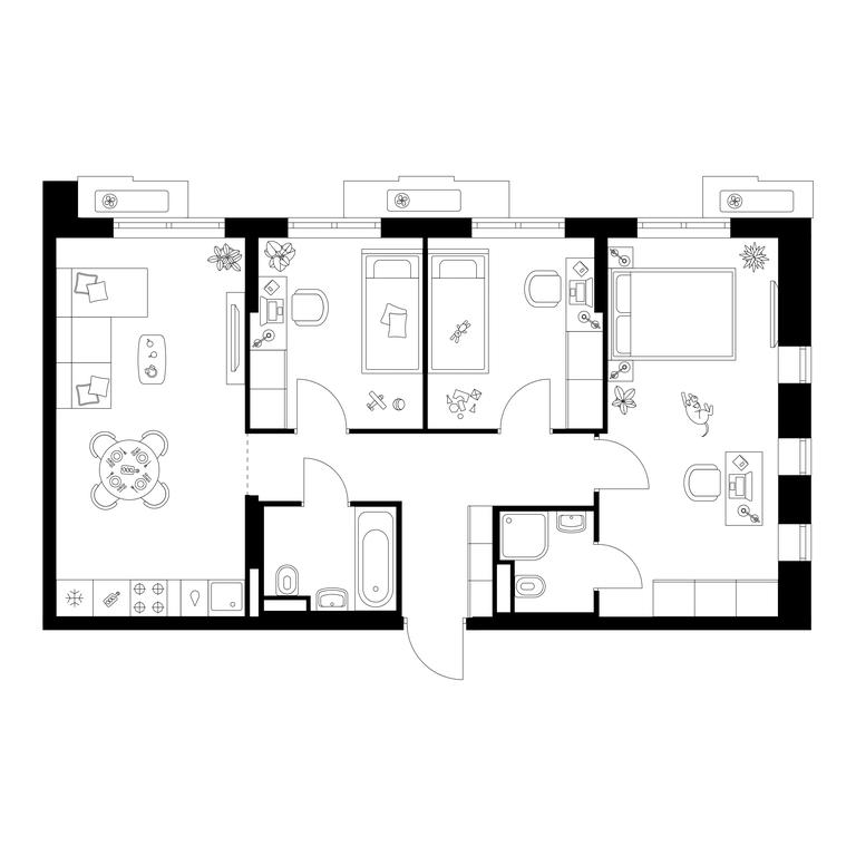 3-BD Apartment Sale, 69.1 sq. m. at Salarevo Park, Salaryevskaya Street, 8к1, Moskovskiy Settlement, Moscow, Russia #1 3-BD Apartment Sale, 69.1 sq. m. at Salarevo Park, Salaryevskaya Street, 8к1, Moskovskiy Settlement, Moscow, Russia #1