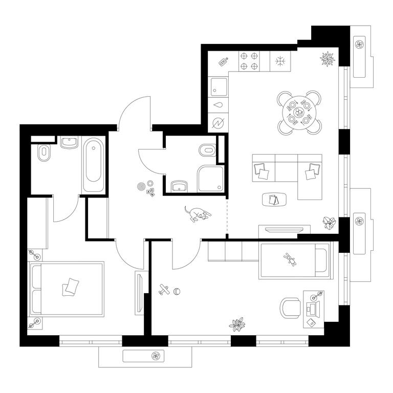 2-BD Apartment Sale, 58.9 sq. m. at Salarevo Park, Salaryevskaya Street, 8к1, Moskovskiy Settlement, Moscow, Russia #1 2-BD Apartment Sale, 58.9 sq. m. at Salarevo Park, Salaryevskaya Street, 8к1, Moskovskiy Settlement, Moscow, Russia #1