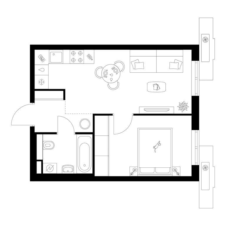 Продажа 1-комн. квартиры, 35,6 м² в ЖК «Саларьево парк», Саларьевская улица, 8к1, поселение Московский, Москва, Россия #1